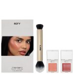 REFY Cream Blush Duo With Dou Face Brush Gifts Set